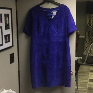 Genuine suede dress